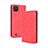 Funda de Cuero Cartera con Soporte Carcasa BY4 para Realme Narzo 50i Rojo