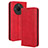 Funda de Cuero Cartera con Soporte Carcasa BY4 para Realme Narzo 60 5G Rojo