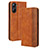 Funda de Cuero Cartera con Soporte Carcasa BY4 para Realme V20 5G Marron