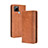 Funda de Cuero Cartera con Soporte Carcasa BY4 para Realme V3 5G Marron