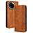 Funda de Cuero Cartera con Soporte Carcasa BY4 para Realme V50s 5G Marron