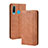 Funda de Cuero Cartera con Soporte Carcasa BY4 para Samsung Galaxy A40s Marron