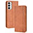 Funda de Cuero Cartera con Soporte Carcasa BY4 para Samsung Galaxy F23 5G Marron