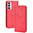 Funda de Cuero Cartera con Soporte Carcasa BY4 para Samsung Galaxy F23 5G Rojo