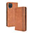 Funda de Cuero Cartera con Soporte Carcasa BY4 para Samsung Galaxy M32 4G Marron