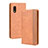 Funda de Cuero Cartera con Soporte Carcasa BY4 para Samsung Galaxy XCover Pro Marron