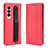 Funda de Cuero Cartera con Soporte Carcasa BY4 para Samsung Galaxy Z Fold4 5G Rojo