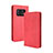 Funda de Cuero Cartera con Soporte Carcasa BY4 para Sharp Aquos R6 Rojo