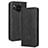 Funda de Cuero Cartera con Soporte Carcasa BY4 para Sharp Aquos Sense7 Plus Negro