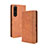 Funda de Cuero Cartera con Soporte Carcasa BY4 para Sony Xperia 1 III Marron