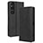 Funda de Cuero Cartera con Soporte Carcasa BY4 para Sony Xperia 1 V Negro