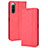 Funda de Cuero Cartera con Soporte Carcasa BY4 para Sony Xperia 10 IV Rojo