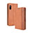 Funda de Cuero Cartera con Soporte Carcasa BY4 para Sony Xperia Ace II SO-41B Marron