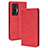 Funda de Cuero Cartera con Soporte Carcasa BY4 para Vivo X70 5G Rojo