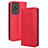 Funda de Cuero Cartera con Soporte Carcasa BY4 para Vivo Y02 Rojo