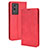 Funda de Cuero Cartera con Soporte Carcasa BY4 para Vivo Y76s 5G Rojo