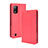 Funda de Cuero Cartera con Soporte Carcasa BY4 para Wiko Ride 3 Rojo