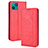 Funda de Cuero Cartera con Soporte Carcasa BY4 para Wiko T10 Rojo