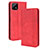 Funda de Cuero Cartera con Soporte Carcasa BY4 para Wiko T3 Rojo