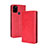 Funda de Cuero Cartera con Soporte Carcasa BY4 para Wiko View5 Rojo