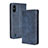 Funda de Cuero Cartera con Soporte Carcasa BY4 para Wiko Y81 Azul