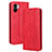 Funda de Cuero Cartera con Soporte Carcasa BY4 para Xiaomi Poco C50 Rojo