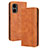 Funda de Cuero Cartera con Soporte Carcasa BY4 para Xiaomi Poco M4 5G Marron