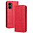 Funda de Cuero Cartera con Soporte Carcasa BY4 para Xiaomi Poco M4 5G Rojo