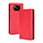 Funda de Cuero Cartera con Soporte Carcasa BY4 para Xiaomi Poco X3 Rojo