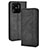 Funda de Cuero Cartera con Soporte Carcasa BY4 para Xiaomi Redmi 10 India Negro