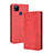 Funda de Cuero Cartera con Soporte Carcasa BY4 para Xiaomi Redmi 9 India Rojo