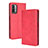 Funda de Cuero Cartera con Soporte Carcasa BY4 para Xiaomi Redmi 9 Power Rojo