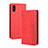 Funda de Cuero Cartera con Soporte Carcasa BY4 para Xiaomi Redmi 9i Rojo