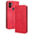 Funda de Cuero Cartera con Soporte Carcasa BY4 para Xiaomi Redmi A1 Plus Rojo