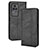 Funda de Cuero Cartera con Soporte Carcasa BY4 para Xiaomi Redmi K40S 5G Negro