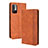 Funda de Cuero Cartera con Soporte Carcasa BY4 para Xiaomi Redmi Note 10 5G Marron