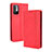 Funda de Cuero Cartera con Soporte Carcasa BY4 para Xiaomi Redmi Note 10 5G Rojo