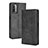 Funda de Cuero Cartera con Soporte Carcasa BY4 para Xiaomi Redmi Note 9 4G Negro