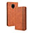 Funda de Cuero Cartera con Soporte Carcasa BY4 para Xiaomi Redmi Note 9 Pro Max Marron