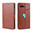 Funda de Cuero Cartera con Soporte Carcasa BY5 para Asus ROG Phone II ZS660KL Marron