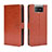 Funda de Cuero Cartera con Soporte Carcasa BY5 para Asus Zenfone 7 ZS670KS Marron