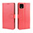 Funda de Cuero Cartera con Soporte Carcasa BY5 para Google Pixel 4 Rojo