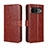 Funda de Cuero Cartera con Soporte Carcasa BY5 para Google Pixel 8 5G Marron