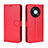 Funda de Cuero Cartera con Soporte Carcasa BY5 para Huawei Enjoy 50 Pro Rojo