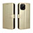 Funda de Cuero Cartera con Soporte Carcasa BY5 para Huawei Enjoy 50z Oro