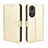 Funda de Cuero Cartera con Soporte Carcasa BY5 para Huawei Honor 50 5G Oro