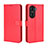 Funda de Cuero Cartera con Soporte Carcasa BY5 para Huawei Honor 60 Pro 5G Rojo