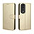 Funda de Cuero Cartera con Soporte Carcasa BY5 para Huawei Honor 80 Pro 5G Oro