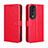 Funda de Cuero Cartera con Soporte Carcasa BY5 para Huawei Honor 80 Pro 5G Rojo