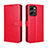 Funda de Cuero Cartera con Soporte Carcasa BY5 para Huawei Honor 80 SE 5G Rojo